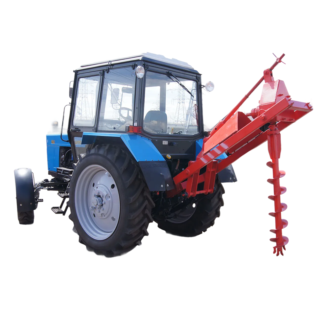 Трактор МТЗ с ямобуром #1