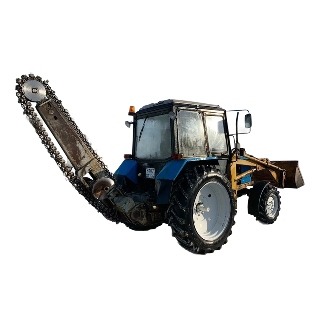 Трактор МТЗ с грунторезом #1