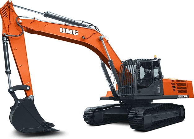 Полноповоротный гусеничный экскаватор 270 с ковшом #1